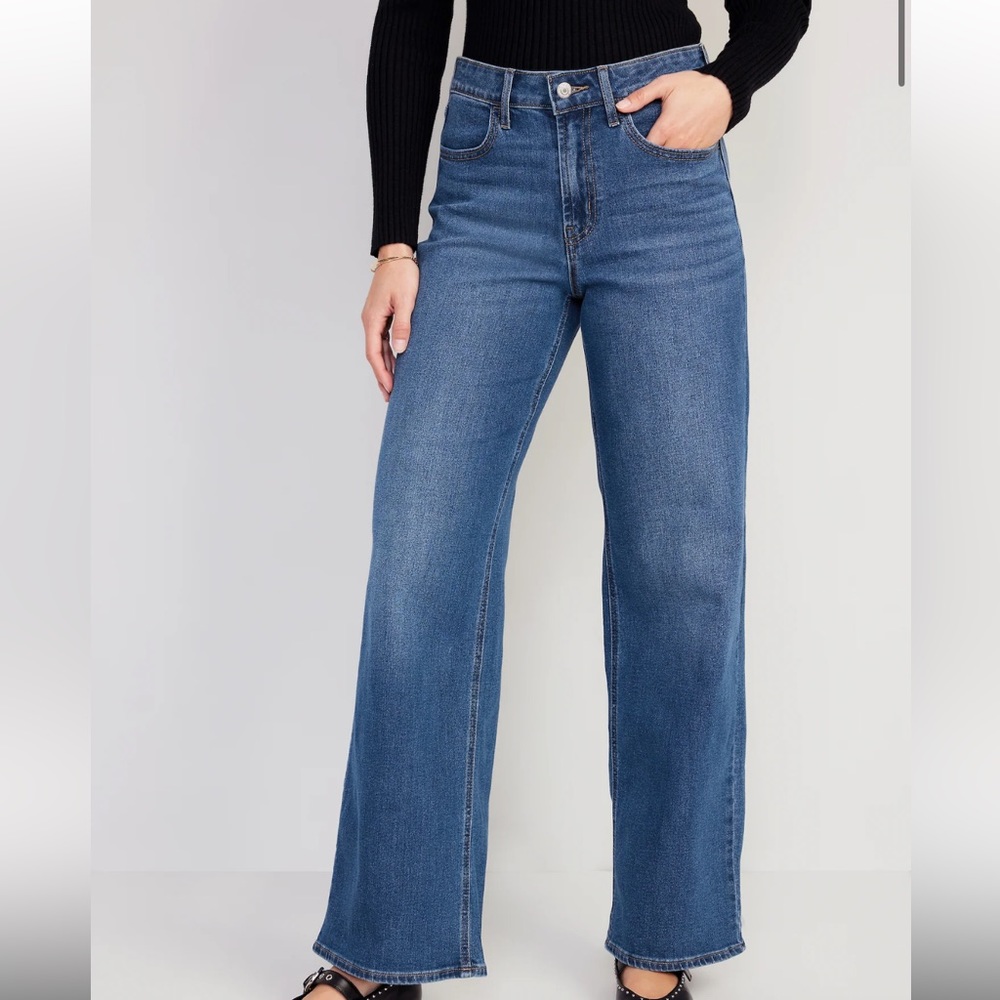 Old Navy Wow Wide Leg Medium Wash - Sz 12 Tall